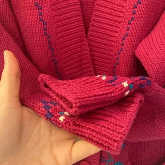 RETRO-CHARTER Collection  Cardigan-Pink​​​ - Picture 4 of 6